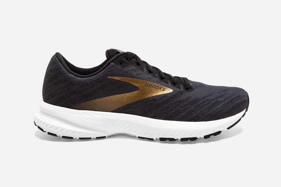 Brooks Men's Launch 7 Road Running Shoes Black/Gold PMQH-17064